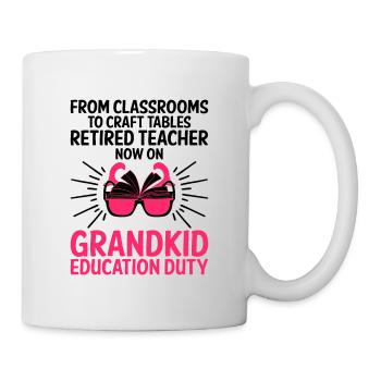 Retired Grandma Pensioner Pension Teacher Teach Re - Mug - white - Right