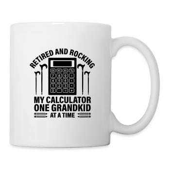 Grand-mère à la retraite Pensioner Comptable Banque - Mug blanc - blanc - Droite