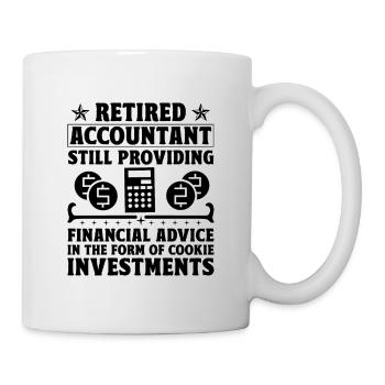 Grand-mère à la retraite Pensioner Comptable Banque - Mug blanc - blanc - Droite