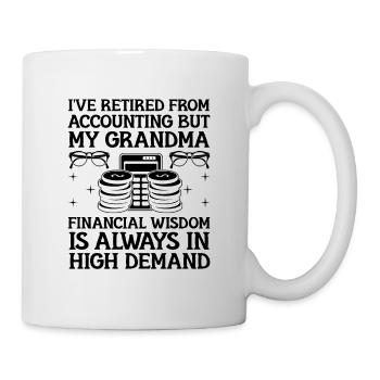 Grand-mère à la retraite Pensioner Comptable Banque - Mug blanc - blanc - Droite
