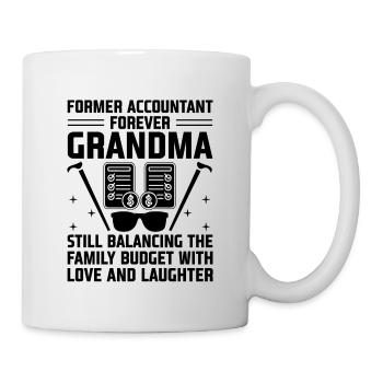 Grand-mère à la retraite Pensioner Comptable Banque - Mug blanc - blanc - Droite