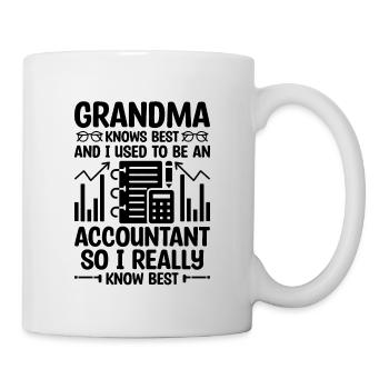 Grand-mère à la retraite Pensioner Comptable Banque - Mug blanc - blanc - Droite