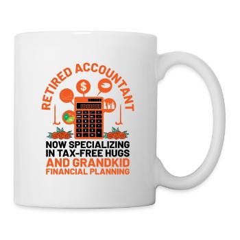 Grand-mère à la retraite Pensioner Comptable Banque - Mug blanc - blanc - Droite