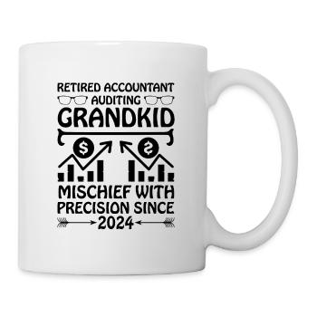 Grand-mère à la retraite Pensioner Comptable Banque - Mug blanc - blanc - Droite