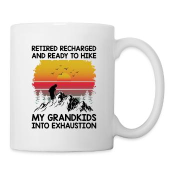 Hiking Retired Grandma Pensioner Pension Hiker Tre - Mug - white - Right