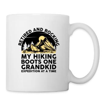 Randonnée Grand-mère retraitée Retraitée Pension Hiker Tre - Mug blanc - blanc - Droite
