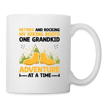 Randonnée Grand-mère retraitée Retraitée Pension Hiker Tre - Mug blanc - blanc - Droite
