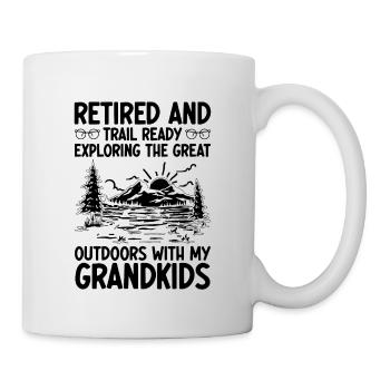 Hiking Retired Grandma Pensioner Pension Hiker Tre - Mug - white - Right