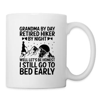 Hiking Retired Grandma Pensioner Pension Hiker Tre - Mug - white - Right