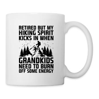 Randonnée Grand-mère retraitée Retraitée Pension Hiker Tre - Mug blanc - blanc - Droite
