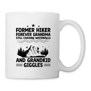 Randonnée Grand-mère retraitée Retraitée Pension Hiker Tre - Mug blanc - blanc - Droite