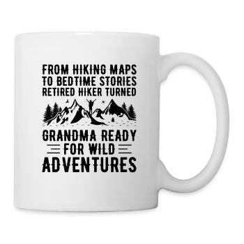 Hiking Retired Grandma Pensioner Pension Hiker Tre - Mug - white - Right