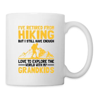 Hiking Retired Grandma Pensioner Pension Hiker Tre - Mug - white - Right