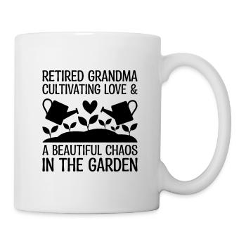 Gärtner im Ruhestand Oma Rentner Gartenbau Garde - Tasse - Weiß - Rechts