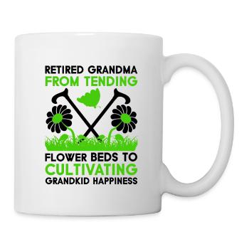 Gärtner im Ruhestand Oma Rentner Gartenbau Garde - Tasse - Weiß - Rechts