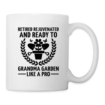 Gärtner im Ruhestand Oma Rentner Gartenbau Garde - Tasse - Weiß - Rechts