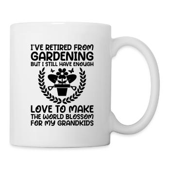 Gärtner im Ruhestand Oma Rentner Gartenbau Garde - Tasse - Weiß - Rechts