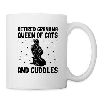 Amoureux des chats Grand-mère retraitée Retraité Propriétaire de chat Chat - Mug blanc - blanc - Droite