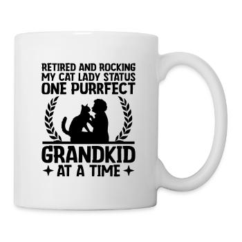 Amoureux des chats Grand-mère retraitée Retraité Propriétaire de chat Chat - Mug blanc - blanc - Droite