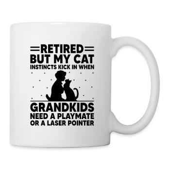 Amoureux des chats Grand-mère retraitée Retraité Propriétaire de chat Chat - Mug blanc - blanc - Droite