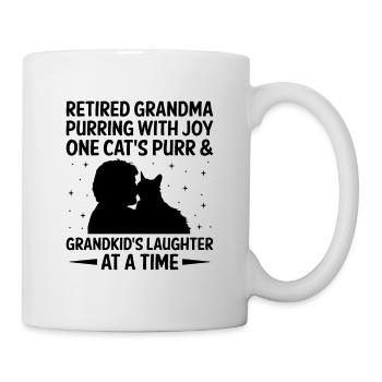 Amoureux des chats Grand-mère retraitée Retraité Propriétaire de chat Chat - Mug blanc - blanc - Droite
