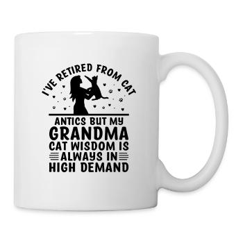 Amoureux des chats Grand-mère retraitée Retraité Propriétaire de chat Chat - Mug blanc - blanc - Droite