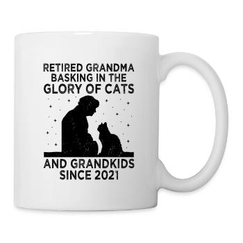 Amoureux des chats Grand-mère retraitée Retraité Propriétaire de chat Chat - Mug blanc - blanc - Droite