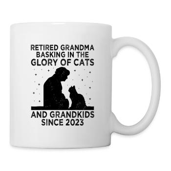 Amoureux des chats Grand-mère retraitée Retraité Propriétaire de chat Chat - Mug blanc - blanc - Droite
