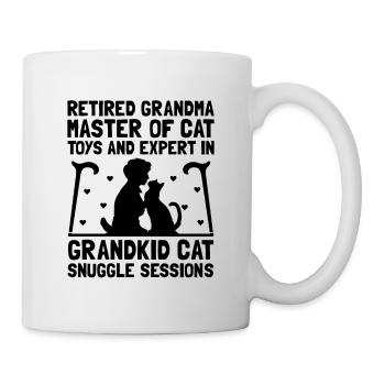 Amoureux des chats Grand-mère retraitée Retraité Propriétaire de chat Chat - Mug blanc - blanc - Droite
