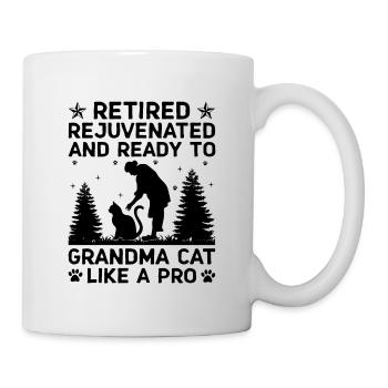 Amoureux des chats Grand-mère retraitée Retraité Propriétaire de chat Chat - Mug blanc - blanc - Droite