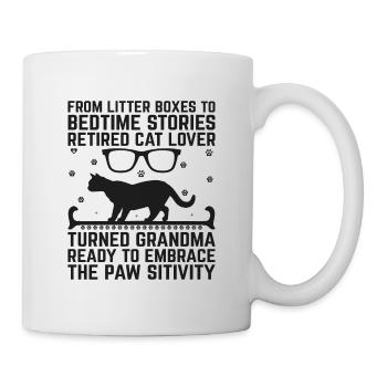 Amoureux des chats Grand-mère retraitée Retraité Propriétaire de chat Chat - Mug blanc - blanc - Droite