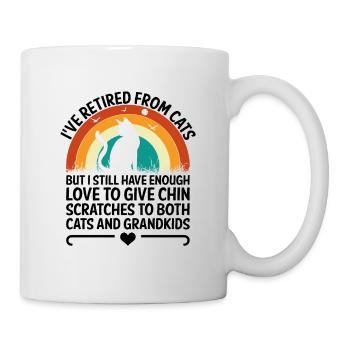 Amoureux des chats Grand-mère retraitée Retraité Propriétaire de chat Chat - Mug blanc - blanc - Droite