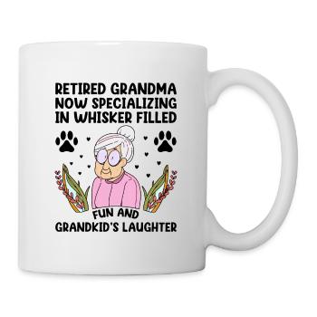Amoureux des chats Grand-mère retraitée Retraité Propriétaire de chat Chat - Mug blanc - blanc - Droite