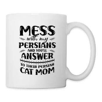 Chat persan Chat Amoureux Propriétaire de chat Persan Longhair C - Mug blanc - blanc - Droite