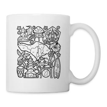 Bali - Mug blanc - blanc - Droite