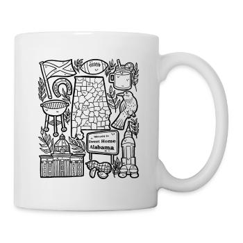 Alabama - Tasse - Weiß - Rechts