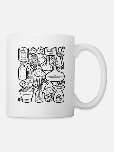 Aromathérapie - Mug blanc - blanc