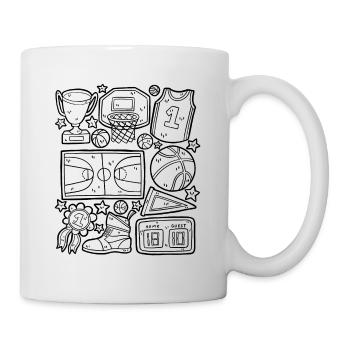 Basketball - Tasse - Weiß - Rechts