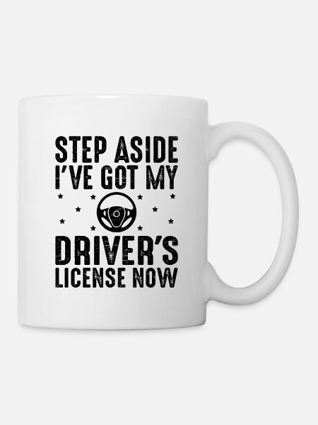 Permis de conduire passé Nouveau permis de conduire S - Mug blanc - blanc