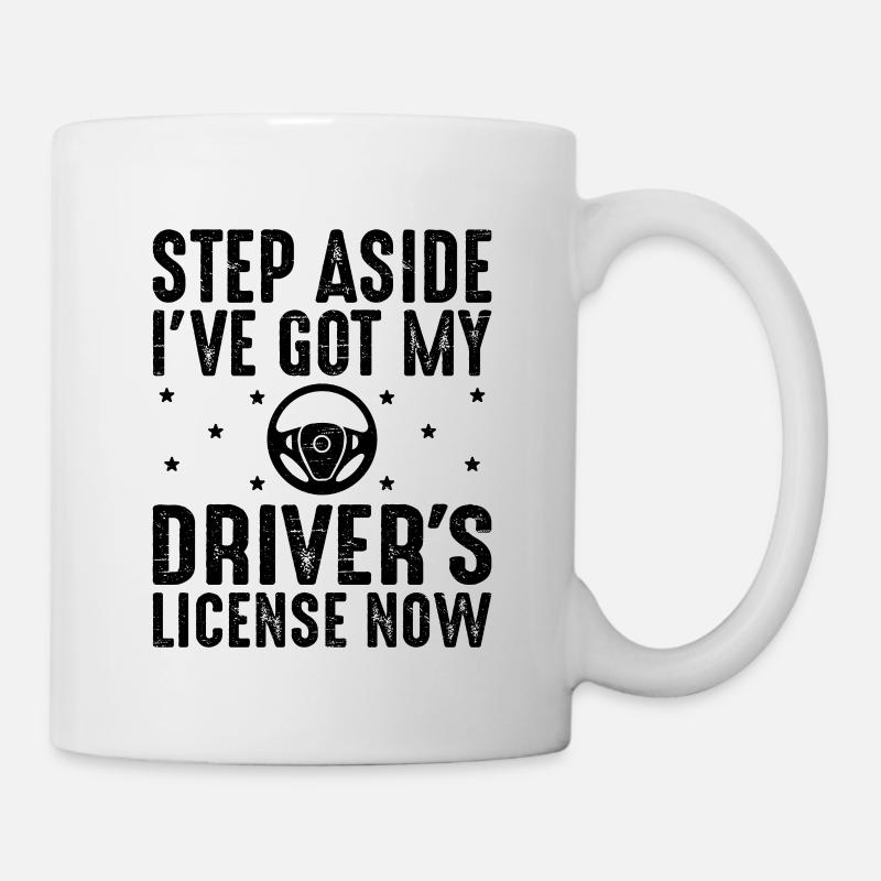Permis de conduire passé Nouveau permis de conduire S - Mug blanc - blanc