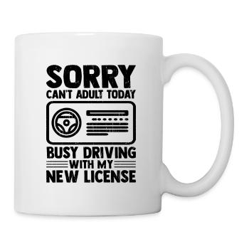 Permis de conduire passé Nouveau permis de conduire S - Mug blanc - blanc - Droite