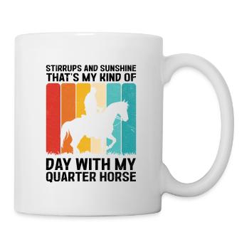 American Quarter Horse Equestrian Horse Lover Hors - Mug - white - Right