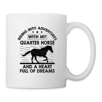 American Quarter Horse Equestrian Horse Lover Hors - Mug blanc - blanc - Droite