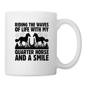 American Quarter Horse Equestrian Horse Lover Hors - Mug blanc - blanc - Droite