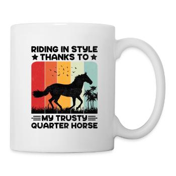 American Quarter Horse Equestrian Horse Lover Hors - Mug - white - Right