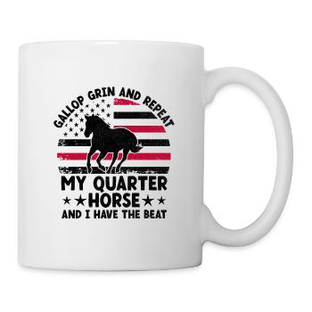 American Quarter Horse Equestrian Horse Lover Hors - Mug - white - Right