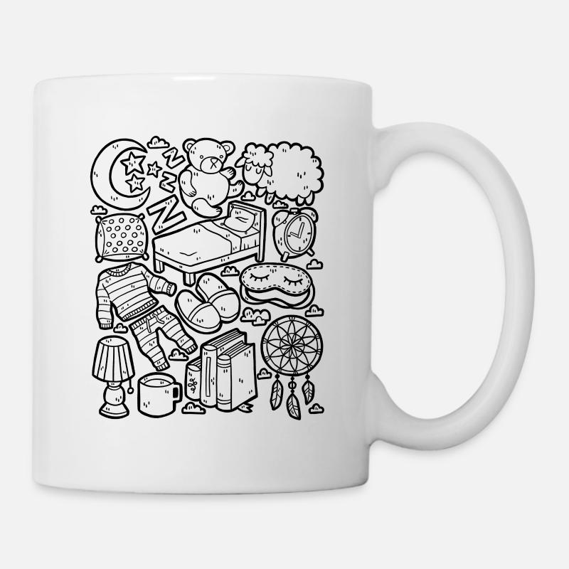 Bedtime Good Night Sleep Fatigue Bed - Mug - white