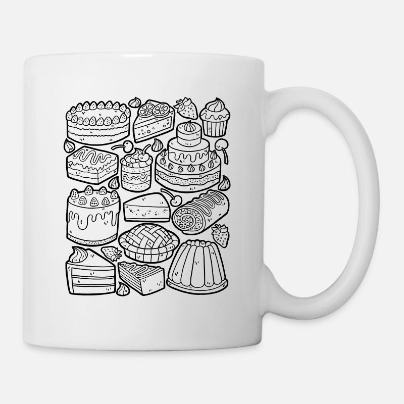 Kuchen und Torten - Tasse - Weiß