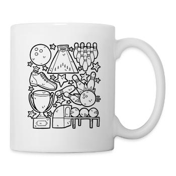 Bowling - Tasse - Weiß - Rechts