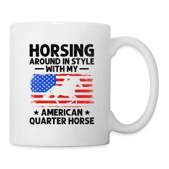 American Quarter Horse Equestrian Horse Lover Hors - Mug - white - Right